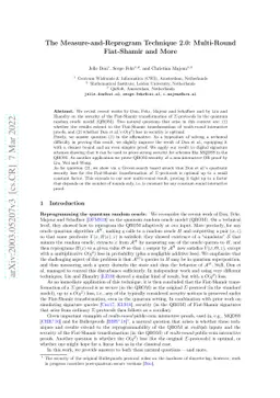 The Measure-and-Reprogram Technique 2.0: Multi-Round Fiat-Shamir and
  More