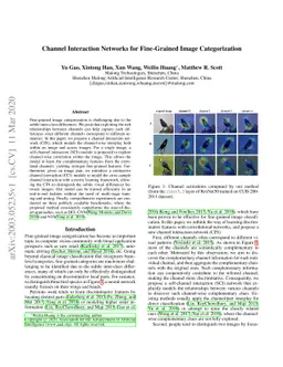Channel Interaction Networks for Fine-Grained Image Categorization