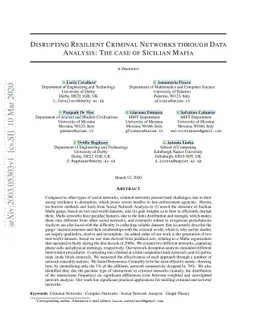 Disrupting Resilient Criminal Networks through Data Analysis: The case
  of Sicilian Mafia