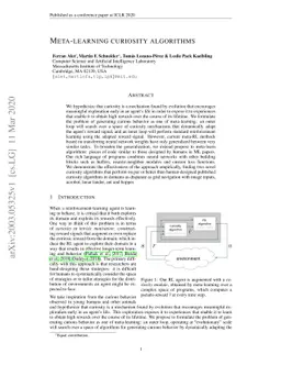 Meta-learning curiosity algorithms