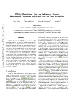 ENSEI: Efficient Secure Inference via Frequency-Domain Homomorphic
  Convolution for Privacy-Preserving Visual Recognition