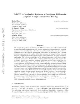 FuDGE: A Method to Estimate a Functional Differential Graph in a
  High-Dimensional Setting