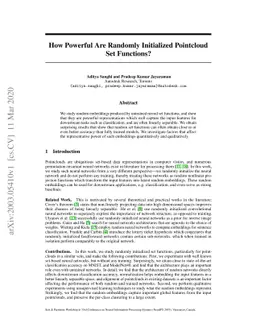 How Powerful Are Randomly Initialized Pointcloud Set Functions?