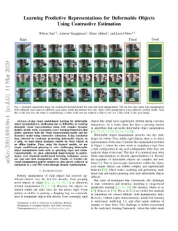 Learning Predictive Representations for Deformable Objects Using
  Contrastive Estimation