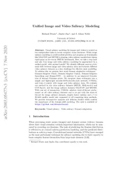 Unified Image and Video Saliency Modeling