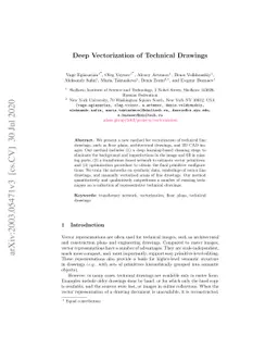 Deep Vectorization of Technical Drawings