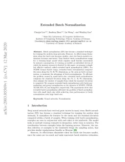 Extended Batch Normalization