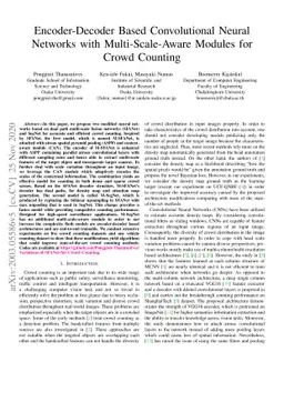 Encoder-Decoder Based Convolutional Neural Networks with
  Multi-Scale-Aware Modules for Crowd Counting