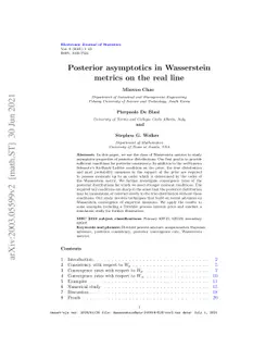 Posterior asymptotics in Wasserstein metrics on the real line