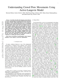 Understanding Crowd Flow Movements Using Active-Langevin Model