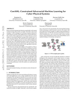 ConAML: Constrained Adversarial Machine Learning for Cyber-Physical
  Systems