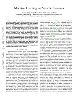 Machine Learning on Volatile Instances