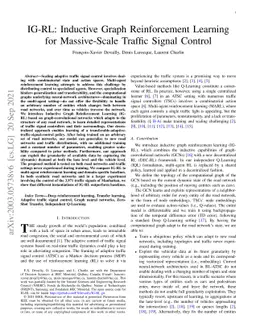 IG-RL: Inductive Graph Reinforcement Learning for Massive-Scale Traffic
  Signal Control