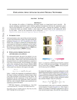 Explaining Away Attacks Against Neural Networks