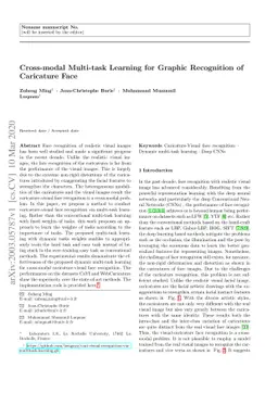 Cross-modal Multi-task Learning for Graphic Recognition of Caricature
  Face