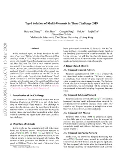 Top-1 Solution of Multi-Moments in Time Challenge 2019