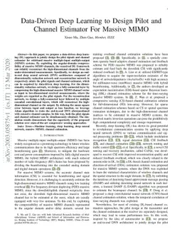 Data-Driven Deep Learning to Design Pilot and Channel Estimator For
  Massive MIMO