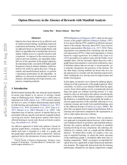 Option Discovery in the Absence of Rewards with Manifold Analysis
