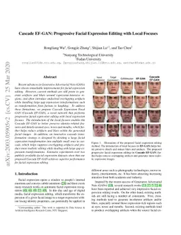 Cascade EF-GAN: Progressive Facial Expression Editing with Local Focuses