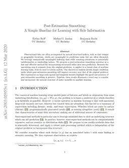 Post-Estimation Smoothing: A Simple Baseline for Learning with Side
  Information