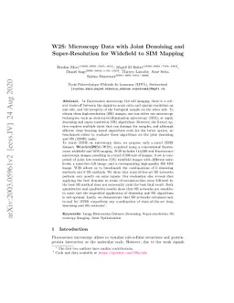 W2S: Microscopy Data with Joint Denoising and Super-Resolution for
  Widefield to SIM Mapping