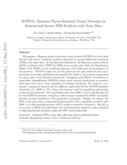 B-PINNs: Bayesian Physics-Informed Neural Networks for Forward and
  Inverse PDE Problems with Noisy Data
