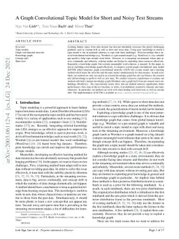 A Graph Convolutional Topic Model for Short and Noisy Text Streams