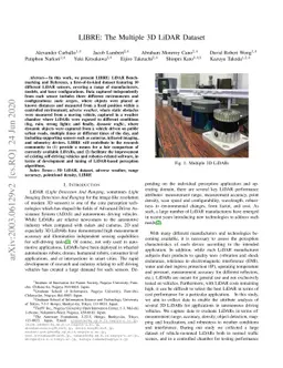 LIBRE: The Multiple 3D LiDAR Dataset