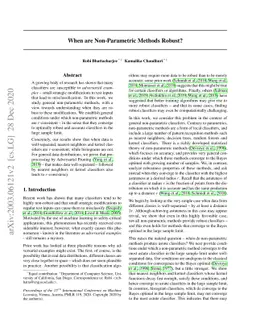 When are Non-Parametric Methods Robust?