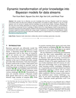 Dynamic transformation of prior knowledge into Bayesian models for data
  streams