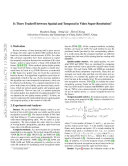 Is There Tradeoff between Spatial and Temporal in Video
  Super-Resolution?