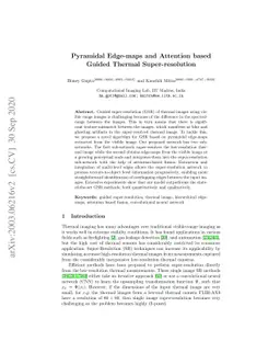 Pyramidal Edge-maps and Attention based Guided Thermal Super-resolution