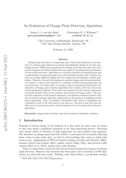 An Evaluation of Change Point Detection Algorithms