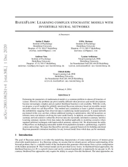 BayesFlow: Learning complex stochastic models with invertible neural
  networks