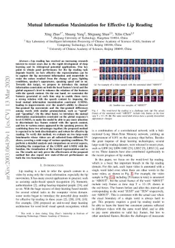 Mutual Information Maximization for Effective Lip Reading