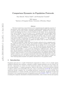 Robust Comparison in Population Protocols