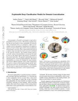Explainable Deep Classification Models for Domain Generalization