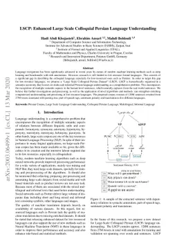 LSCP: Enhanced Large Scale Colloquial Persian Language Understanding