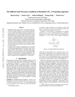 On Sufficient and Necessary Conditions in Bounded CTL: A Forgetting
  Approach