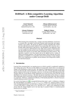 DriftSurf: A Risk-competitive Learning Algorithm under Concept Drift