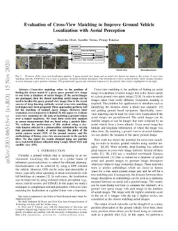 Evaluation of Cross-View Matching to Improve Ground Vehicle Localization
  with Aerial Perception