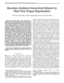 Boundary Guidance Hierarchical Network for Real-Time Tongue Segmentation