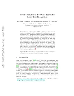 AutoSTR: Efficient Backbone Search for Scene Text Recognition