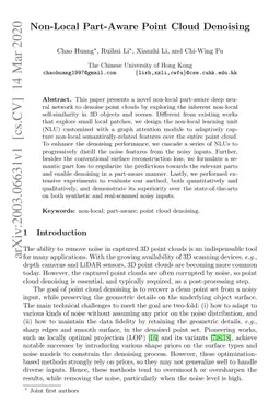 Non-Local Part-Aware Point Cloud Denoising