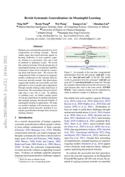 Revisit Systematic Generalization via Meaningful Learning