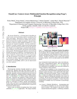 EmotiCon: Context-Aware Multimodal Emotion Recognition using Frege's
  Principle