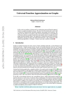 Universal Function Approximation on Graphs