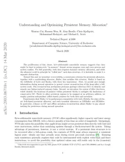 Understanding and Optimizing Persistent Memory Allocation