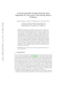 A Novel Learnable Gradient Descent Type Algorithm for Non-convex
  Non-smooth Inverse Problems