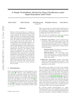 A Simple Probabilistic Method for Deep Classification under
  Input-Dependent Label Noise